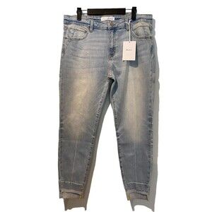 NEW Stitch Fix Jeans Womens 34" Raw Hem High Rise Stretch Travel Casual Capsule